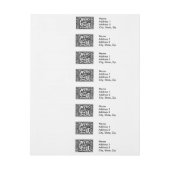 Buchstabe G Mittelalterliches Monogramm Art Nouvea Rundum-Adressaufkleber (Bogen)