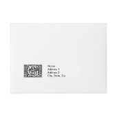 Buchstabe G Mittelalterliches Monogramm Art Nouvea Rundum-Adressaufkleber (Vorderseite)