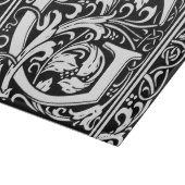 Buchstabe G Mittelalterliches Monogramm Art Nouvea Schneidebrett (Ecke)