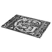 Buchstabe G Mittelalterliches Monogramm Art Nouvea Schneidebrett (Ecke)