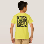 Buchstabe G Mittelalterliches Monogramm Art Nouvea T-Shirt (Schwarz voll)
