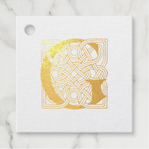 Buchstabe G Monogramm Vintage-Keltischer Knoten Dr Geschenkanhänger