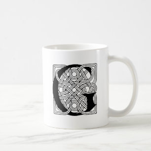 Buchstabe G Monogramm Vintage-Keltischer Knoten Dr Kaffeetasse