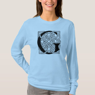 Buchstabe G Monogramm Vintage-Keltischer Knoten Dr T-Shirt