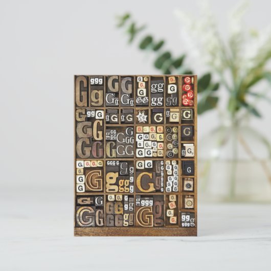 Buchstabe G Postkarte (Stehend Vorderseite)