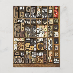 Buchstabe G Postkarte