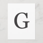 "Buchstabe G" Postkarte (Vorderseite)