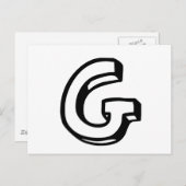 Buchstabe G Postkarte (Vorne/Hinten)