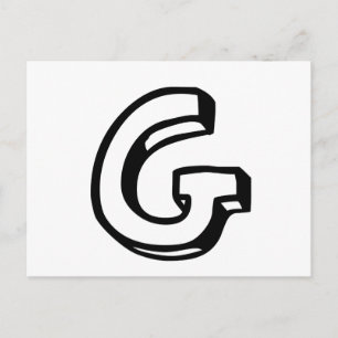 Buchstabe G Postkarte