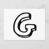 Buchstabe G Postkarte (Vorderseite)