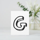Buchstabe G Postkarte (Stehend Vorderseite)
