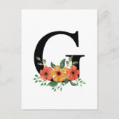 Buchstabe G Postkarte (Vorderseite)