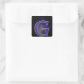 Buchstabe G Quadratischer Aufkleber (Tasche)