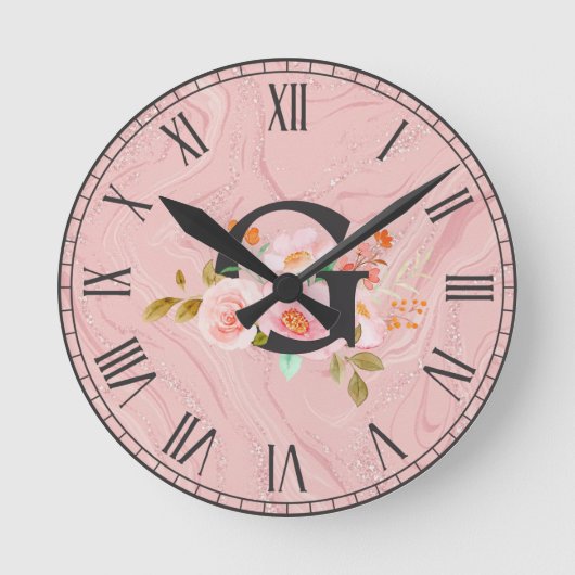 Buchstabe G Runde Wanduhr (Vorderseite)