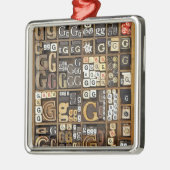Buchstabe G Silbernes Ornament (Links)