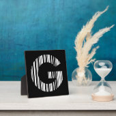 BUCHSTABE G STRICHCODE Erstes Anfangsbuchstaben-Ba Fotoplatte (InSitu)