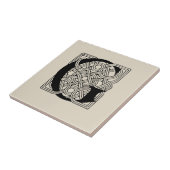 Buchstabe G Vintag keltische Knoten Monogramm Fliese (Seite)