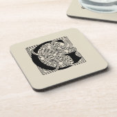 Buchstabe G Vintag keltische Knoten Monogramm Getränkeuntersetzer (Linke Seite)