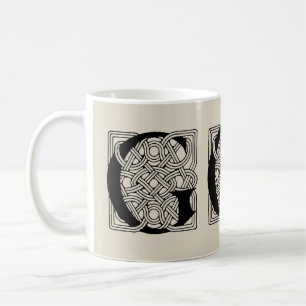 Buchstabe G Vintag keltische Knoten Monogramm Kaffeetasse