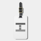 BUCHSTABE H BAR CODE Erstes Anfangsbuchstaben-Barc Gepäckanhänger (Vorderseite vertikal)