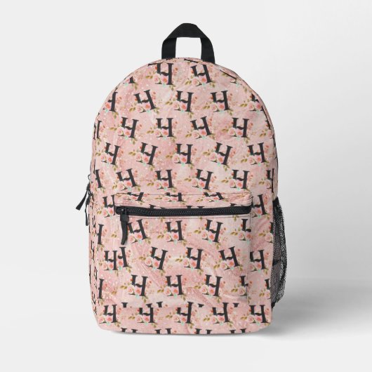 Buchstabe H Bedruckter Rucksack (Vorderseite)