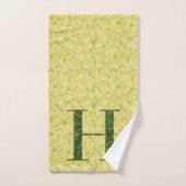 Buchstabe H dunkelgrün und gelb Badetuch Badhandtuch Set (Handtuch)