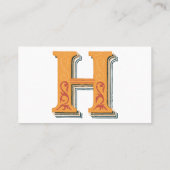 Buchstabe "H" Elegant bestickt Visitenkarte (Rückseite)