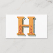 Buchstabe "H" Elegant bestickt Visitenkarte (Vorderseite)