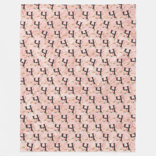 Buchstabe H Fleecedecke (Vorderseite)