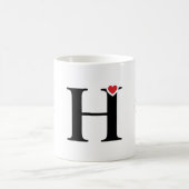 Buchstabe H Geschenktasse - Monogramm Initial Tass Kaffeetasse (Mittel)