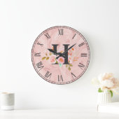 Buchstabe H Große Wanduhr (Zuhause)