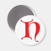 Buchstabe H Magnet (Vorderseite/Rückseite)