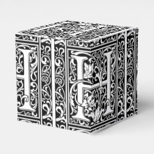 Buchstabe H Mittelalterliche Monogramm-Kunst Art N Geschenkschachtel