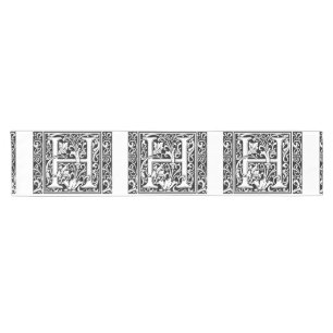 Buchstabe H Mittelalterliche Monogramm-Kunst Art N Kurzer Tischläufer