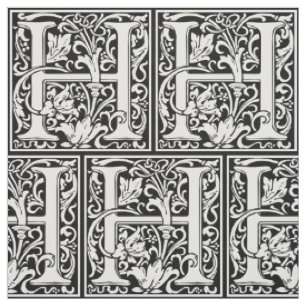 Buchstabe H Mittelalterliche Monogramm-Kunst Art N Stoff