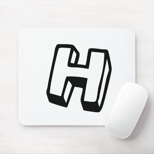 Buchstabe H Mousepad (Mit Mouse)