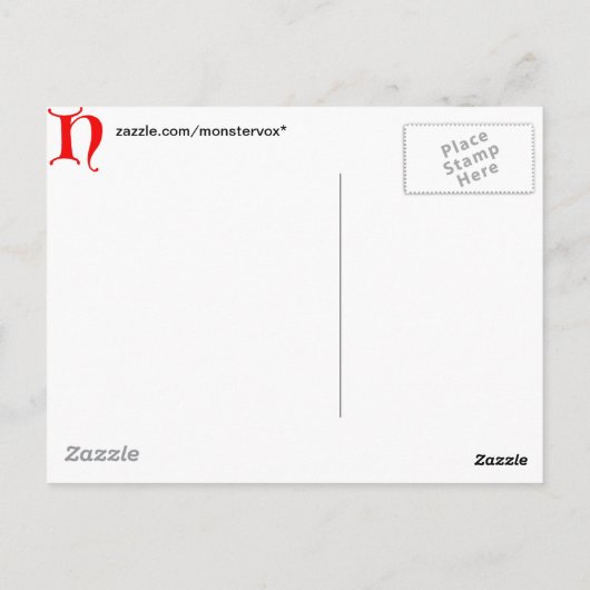 Buchstabe H Postkarte (Rückseite)