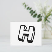 Buchstabe H Postkarte (Stehend Vorderseite)