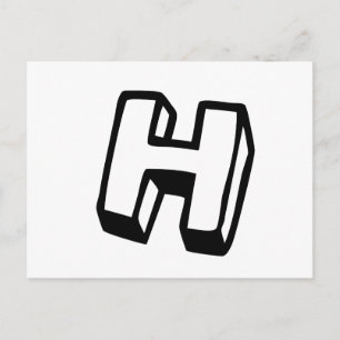 Buchstabe H Postkarte