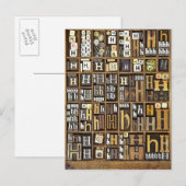 Buchstabe H Postkarte (Vorne/Hinten)