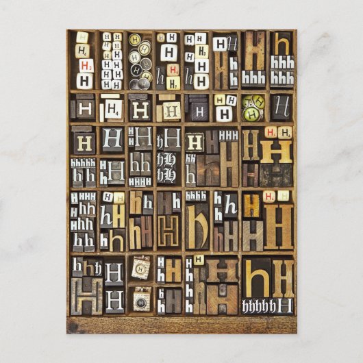 Buchstabe H Postkarte (Vorderseite)