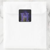 Buchstabe H Quadratischer Aufkleber (Tasche)