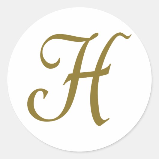 Buchstabe H Runder Aufkleber (Vorderseite)