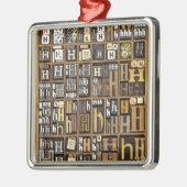 Buchstabe H Silbernes Ornament (Links)