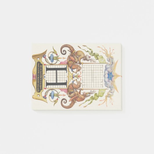 Buchstabe H von Mira Calligraphiae Monumenta Post-it Klebezettel (Vorderseite)