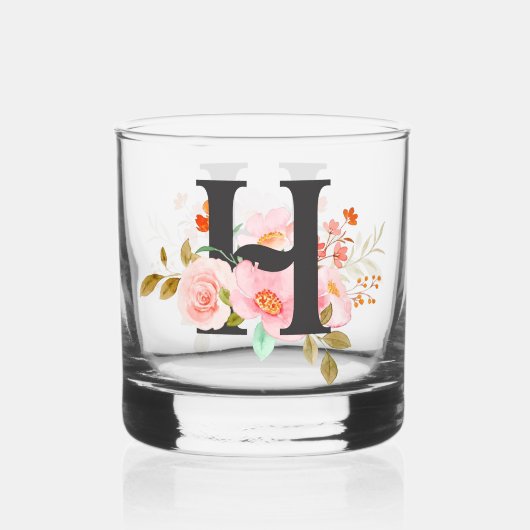 Buchstabe H Whiskyglas (Vorderseite)
