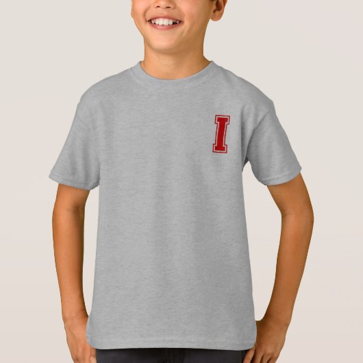 Buchstabe I - Anfangsname Alphabet Monogramm T-Shirt (Vorderseite)