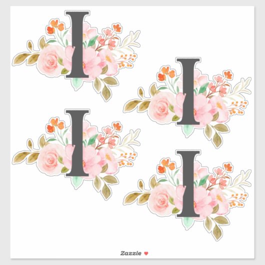 Buchstabe I Aufkleber (Blatt)