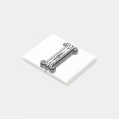 Buchstabe i, Buchstaben i, Typografie i, Alphabet Post-it Klebezettel (angewinkelt)