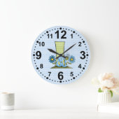 Buchstabe I für Inchworm Blue Kids and Kinderzimme Große Wanduhr (Zuhause)